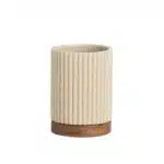 Andrea House - Ποτηράκι Για Οδοντόβουρτσες Wood/Beige