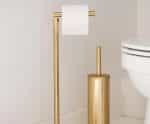 Andrea House - Βάση Δαπέδου Για Χαρτί Τουαλέτας Gold Metal - Image 3