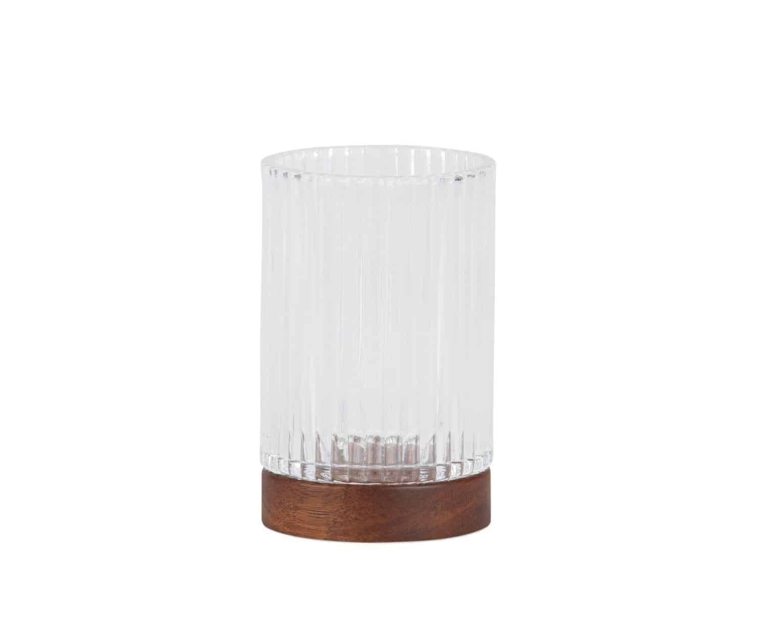 BA72023-01.6F9CEB9ECA14 Andrea House - Ποτηράκι Για Οδοντόβουρτσες Wooden Glass - Image 1