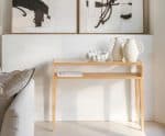 Andrea House - Κονσόλα Με Ράφι Ash Wood/Glass - Image 5