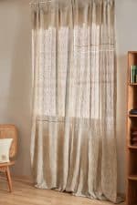Calma House - Έτοιμη Κουρτίνα 140x280cm Knit Lucas Beige