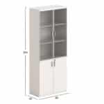 ΒΙΒΛΙΟΘΗΚΗ NEWLINE HM18281 ΜΕΛΑΜΙΝΗ ΛΕΥΚΗ & ΚΑΦΕ--ΓΥΑΛΙ 80x40x200Υεκ. - Image 2