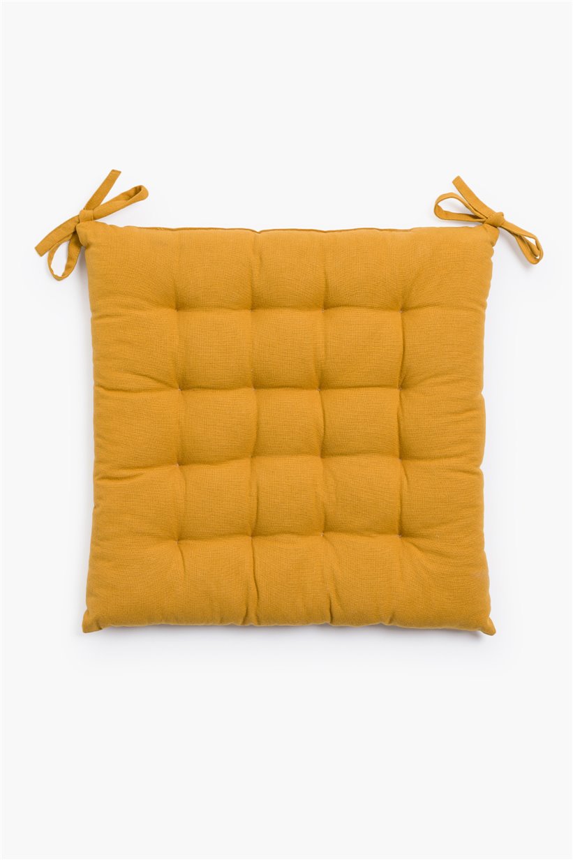 chair-pad-gavema-mustard-4 Calma House - Τετράγωνο Μαξιλάρι Καρέκλας Gavema Mustard 40x40cm - Image 1