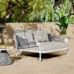 DAYBED ΣΕΙΡΑ XANTION HM6474.02 ΛΕΥΚΟ ΑΛΟΥΜΙΝΙΟ--ΣΧΟΙΝΙ--OLEFIN 157x149x80Υεκ - Image 2