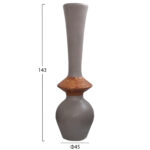 ΔΙΑΚΟΣΜΗΤΙΚΟ ΒΑΖΟ ΔΑΠΕΔΟΥ NEBULA HM4660.05M FIBER CEMENT TAUPE--ΞΥΛΟ ΤΕΑΚ Φ45x143Υεκ - Image 2
