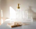 Andrea House - Αντλία Για Σαπούνι Diamond Glass Golden - Image 3