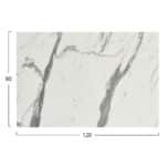 ΕΠΙΦΑΝΕΙΑ ΤΡΑΠΕΖΙΟΥ HPL ΟΡΘΟΓΩΝΙΑ HM5840.31 WHITE MARBLE 120x80εκ. - Image 2