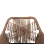 ΠΟΛΥΘΡΟΝΑ TOPIN HM6048.02 ΑΛΟΥΜΙΝΙΟ ΜΑΥΡΟ-P.E. RATTAN ΜΠΕΖ-ΜΑΞΙΛΑΡΙ ΜΑΥΡΟ 57x65x84Υ εκ - Image 7