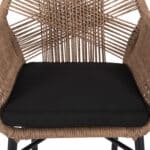 ΠΟΛΥΘΡΟΝΑ TOPIN HM6048.02 ΑΛΟΥΜΙΝΙΟ ΜΑΥΡΟ-P.E. RATTAN ΜΠΕΖ-ΜΑΞΙΛΑΡΙ ΜΑΥΡΟ 57x65x84Υ εκ - Image 8