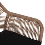 ΠΟΛΥΘΡΟΝΑ TOPIN HM6048.02 ΑΛΟΥΜΙΝΙΟ ΜΑΥΡΟ-P.E. RATTAN ΜΠΕΖ-ΜΑΞΙΛΑΡΙ ΜΑΥΡΟ 57x65x84Υ εκ - Image 9