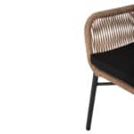 ΠΟΛΥΘΡΟΝΑ TOPIN HM6048.02 ΑΛΟΥΜΙΝΙΟ ΜΑΥΡΟ-P.E. RATTAN ΜΠΕΖ-ΜΑΞΙΛΑΡΙ ΜΑΥΡΟ 57x65x84Υ εκ - Image 10