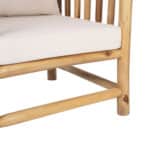 ΣΕΤ ΣΑΛΟΝΙ 4ΤΜΧ EDDARD HM9340 ΑΠΟ ΜΑΣΙΦ ΞΥΛΟ TEAK  ΦΥΣΙΚΟ - ΛΕΥΚΟ - Image 8