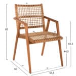 ΣΕΤ ΤΡΑΠΕΖΑΡΙΑΣ 5ΤΜΧ VAYA HM21074.01 ΣΤΡΟΓΓΥΛΟ ΤΡΑΠΕΖΙ Φ120εκ. & 4 ΚΑΡΕΚΛΕΣ - Image 3