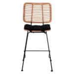 ΣΚΑΜΠΟ ΜΕΣΑΙΟΥ ΥΨΟΥΣ ALLEGRA HM5644 ΜΕΤΑΛΛΙΚΟ ΜΕ WICKER ΣΕ ΜΠΕΖ ΑΠΟΧΡΩΣΗ 55x56x107 εκ. - Image 6