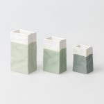 Raeder - Μίνι Βάζα Πορσελάνης Paper Bags Σετ 3 Green