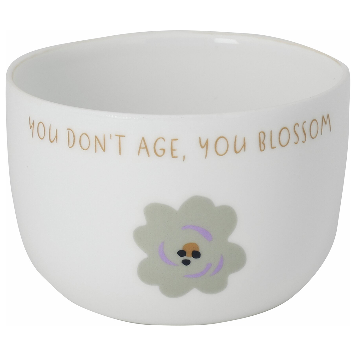 18338_art-f_g_licht_geburtstagslicht-you-dont-age-you-blossom_y25_pv_v01 Raeder - Birthday. Μίνι Πορσελάνινο Ποτηράκι Για Ρεσώ You don't age you blossom - Image 1
