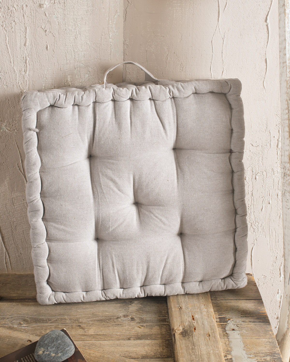 Frances_pfloorpillow Μαξιλάρα Δαπέδου 50x50x10 Kathy Εκρού Rythmos - Image 1