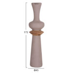 ΔΙΑΚΟΣΜΗΤΙΚΟ ΒΑΖΟ ΔΑΠΕΔΟΥ NEBULA HM4660.05L FIBER CEMENT TAUPE--ΞΥΛΟ ΤΕΑΚ Φ45x172Υεκ - Image 2