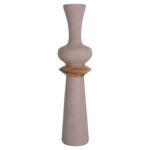ΔΙΑΚΟΣΜΗΤΙΚΟ ΒΑΖΟ ΔΑΠΕΔΟΥ NEBULA HM4660.05L FIBER CEMENT TAUPE--ΞΥΛΟ ΤΕΑΚ Φ45x172Υεκ - Image 7