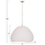 ΦΩΤΙΣΤΙΚΟ ΟΡΟΦΗΣ ΚΡΕΜΑΣΤΟ JAYLEN HM4703.02L FIBER CEMENT ΛΕΥΚΟ 65x55x45Υεκ. - Image 2