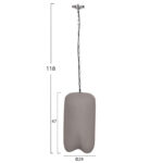 ΦΩΤΙΣΤΙΚΟ ΟΡΟΦΗΣ ΚΡΕΜΑΣΤΟ LOGKY HM4704.03S--FIBER CEMENT ΓΚΡΙ Φ24x47Υεκ - Image 2