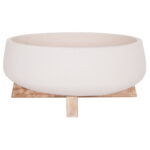 ΓΛΑΣΤΡΑ ΕΣ.ΧΩΡΟΥ FRELLO HM4674.02M ΛΕΥΚΟ FIBER CEMENT--TEAK ΒΑΣΗ 27x26,5x12Υεκ. - Image 3