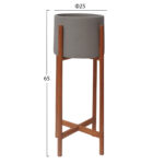 ΓΛΑΣΤΡΑ ΕΣΩΤ.ΧΩΡΟΥ RENTIL HM4684.03L FIBER CEMENT ΧΡΩΜΑ ΓΚΡΙ--ΒΑΣΗ TEAK Φ25x65Υ - Image 2