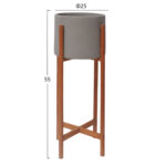 ΓΛΑΣΤΡΑ ΕΣΩΤ.ΧΩΡΟΥ RENTIL HM4684.03S FIBER CEMENT ΧΡΩΜΑ ΓΚΡΙ--ΒΑΣΗ TEAK Φ25x55Υ - Image 2