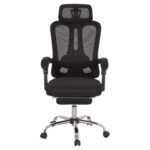 ΚΑΡΕΚΛΑ ΓΡΑΦΕΙΟΥ BARNET HM18258.01 ΜΑΥΡΟ MESH-ΜΑΥΡΟΣ ΣΚΕΛΕΤΟΣ NYLON 61x62x123Υ - Image 3