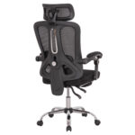 ΚΑΡΕΚΛΑ ΓΡΑΦΕΙΟΥ BARNET HM18258.01 ΜΑΥΡΟ MESH-ΜΑΥΡΟΣ ΣΚΕΛΕΤΟΣ NYLON 61x62x123Υ - Image 5