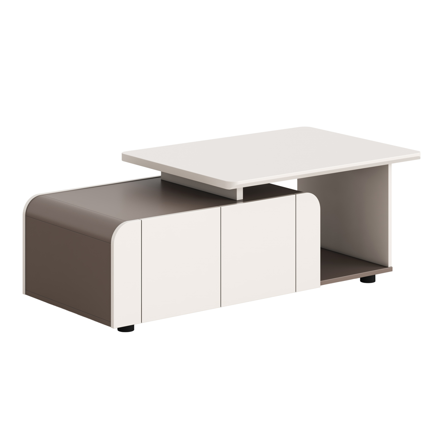 ntoylapi-grafeioy-fb918285-melamini-se-k ΝΤΟΥΛΑΠΙ ΓΡΑΦΕΙΟΥ ΣΕΙΡΑ NEWLINE HM18285 ΜΕΛΑΜΙΝΗ ΣΕ ΚΡΕΜ-ΑΝΟΙΧΤΟ ΚΑΦΕ 120x60x42Υεκ - Image 1