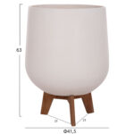 ΣΕΤ 3 ΓΛΑΣΤΡΕΣ ΜΕ TEAK ΒΑΣΕΙΣ TRYLL HM4681.02 FIBER CEMENT ΛΕΥΚΟ - Image 2