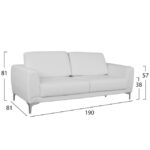 ΣΕΤ ΣΑΛΟΝΙΟΥ 3ΤΜΧ KENZIE ΜΕ ΛΕΥΚΟ PU HM10329.01 - Image 4