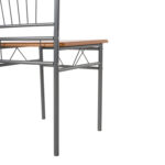 ΣΕΤ ΤΡΑΠΕΖΑΡΙΑΣ 5ΤΜΧ PEARY HM9416.12 ΜΕΤΑΛΛΟ ΑΣΗΜΙ-MDF ΣΟΝΑΜΑ 110x60x74Yεκ. - Image 7
