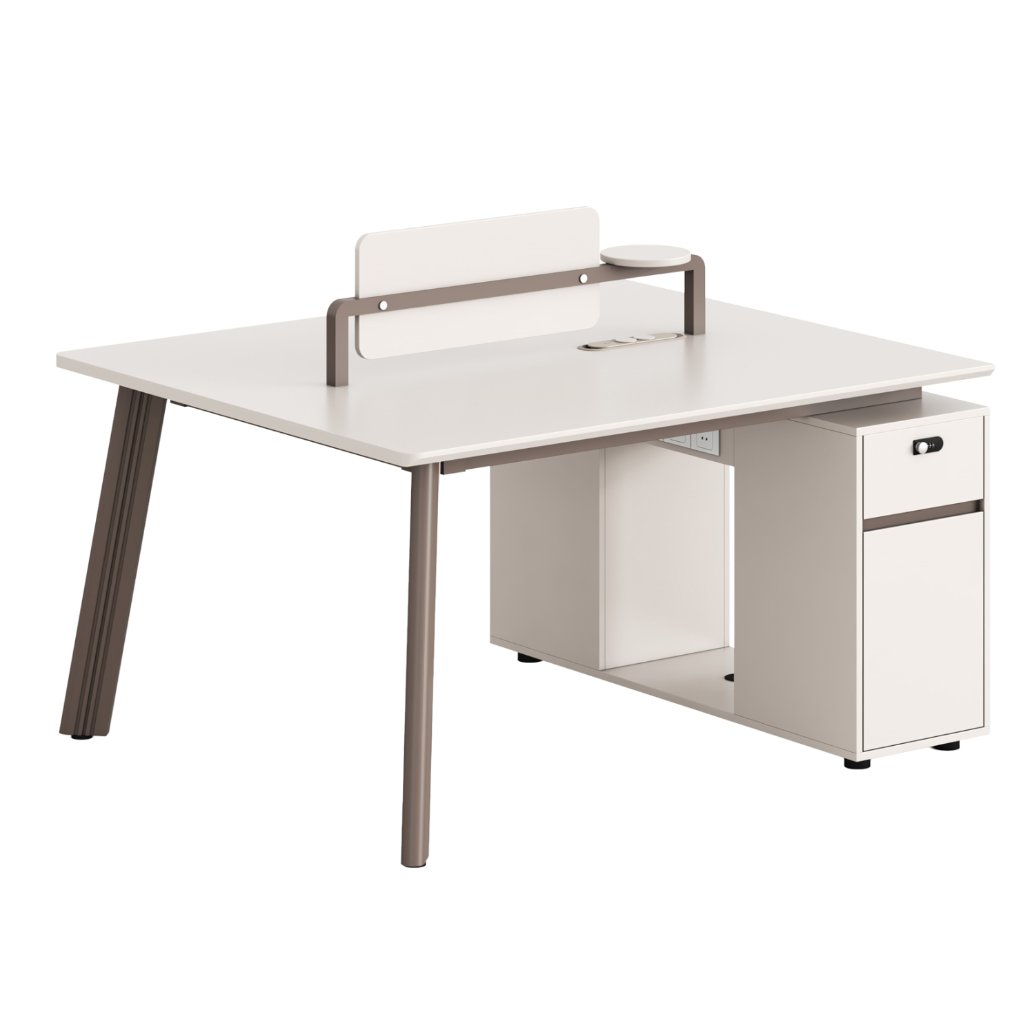 stathmos-ergasias-2-theseon-fb918276-mel ΣΤΑΘΜΟΣ ΕΡΓΑΣΙΑΣ 2 ΘΕΣΕΩΝ NEWLINE HM18276 ΜΕΛΑΜΙΝΗ ΚΡΕΜ-ΠΟΔΙΑ ΑΛΟΥΜΙΝΙΟΥ 140x120x75Υεκ - Image 1
