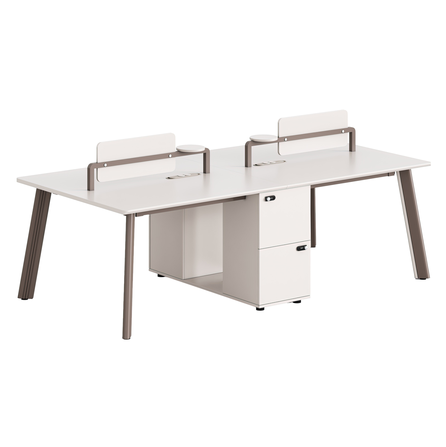 stathmos-ergasias-4-theseon-fb918277-mel ΣΤΑΘΜΟΣ ΕΡΓΑΣΙΑΣ 4 ΘΕΣΕΩΝ NEWLINE HM18277 ΜΕΛΑΜΙΝΗ ΚΡΕΜ-ΠΟΔΙΑ ΑΛΟΥΜΙΝΙΟΥ 240x120x75Υ - Image 1