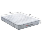 ΣΤΡΩΜΑ ΔΙΠΛΟ HYPNOTTICA HM748.05 POCKET SPRINGS--ΛΕΥΚΟ 150x200x25Υεκ. - Image 2