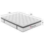 ΣΤΡΩΜΑ ΔΙΠΛΟ SILENTIUM HM749.05 POCKET SPRINGS--ΛΕΥΚΟ 150x200x30Υεκ. - Image 2