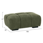 ΤΑΜΠΟΥΡΕ ΥΠΟΠΟΔΙΟ COVEN HM3342.04 ΠΡΑΣΙΝΟ ΥΦΑΣΜΑ 100x65x37Υεκ. - Image 2