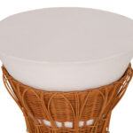 ΤΡΑΠΕΖΙ ΒΟΗΘΗΤΙΚΟ PERRAL HM18164.02S FIBER CEMENT ΛΕΥΚΟ-ΦΥΣΙΚΟ RATTAN--Φ42x36Υεκ - Image 7