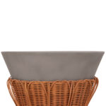 ΤΡΑΠΕΖΙ ΒΟΗΘΗΤΙΚΟ PERRAL HM18164.03S FIBER CEMENT ΓΚΡΙ-ΦΥΣΙΚΟ RATTAN--Φ42x36Υεκ - Image 4