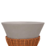 ΤΡΑΠΕΖΙ ΣΑΛΟΝΙΟΥ PERRAL HM18164.03L FIBER CEMENT ΓΚΡΙ-ΦΥΣΙΚΟ RATTAN--Φ55x45Υεκ - Image 4