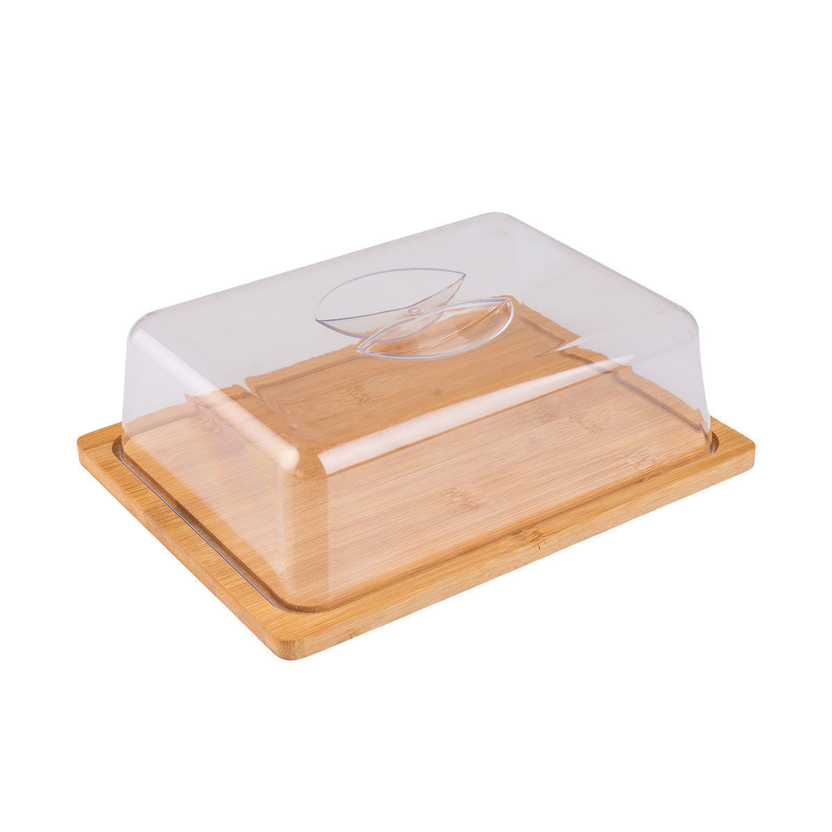 0002437_-bamboo-essentials-24x18x75cm ESTIA ΒΑΣΗ ΤΥΡΙΩΝ BAMBOO ESSENTIALS ΜΕ ΠΛΑΣΤΙΚΌ ΚΑΠΑΚΙ 24x18x7.5cm - Image 1