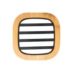 ESTIA ΒΑΣΗ ΜΑΓΕΙΡΙΚΟΥ ΣΚΕΥΟΥΣ BAMBOO ESSENTIALS MEΤΑΛΛΙΚΗ 17x17x1cm ΜΑΥΡΟ - Image 2