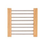ESTIA ΒΑΣΗ ΜΑΓΕΙΡΙΚΟΥ ΣΚΕΥΟΥΣ BAMBOO ESSENTIALS ME ΑΝΟΞΕΙΔΩΤΟ ΑΤΣΑΛΙ ΠΤΥΣΣΟΜΕΝΗ 22x21.3x2.2cm - Image 2