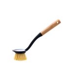 ESTIA ΒΟΥΡΤΣΑ ΚΑΘΑΡΙΣΜΟΥ ΠΙΑΤΩΝ ΧΕΙΡΟΣ BAMBOO ESSENTIALS BLACK ΣΤΡΟΓΓΥΛΗ - Image 2