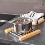 ESTIA ΒΑΣΗ ΜΑΓΕΙΡΙΚΟΥ ΣΚΕΥΟΥΣ BAMBOO ESSENTIALS ME ΑΝΟΞΕΙΔΩΤΟ ΑΤΣΑΛΙ ΠΤΥΣΣΟΜΕΝΗ 22x21.3x2.2cm - Image 5