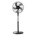 ESTIA ΑΝΕΜΙΣΤΗΡΑΣ ΣΤΑΝΤ ΕΠΙΔΑΠΕΔΙΟΣ AEROPULSE 40cm 50w ΜΕ ΣΤΡΟΓΓYΛΗ ΒΑΣΗ ΒΑΡΕΩΣ ΤΥΠΟΥ ΜΑΥΡΟΣ