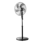 ESTIA ΑΝΕΜΙΣΤΗΡΑΣ ΣΤΑΝΤ ΕΠΙΔΑΠΕΔΙΟΣ AEROPULSE 40cm 50w ΜΕ ΣΤΡΟΓΓYΛΗ ΒΑΣΗ ΒΑΡΕΩΣ ΤΥΠΟΥ ΜΑΥΡΟΣ - Image 2