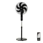 ESTIA ΑΝΕΜΙΣΤΗΡΑΣ ΣΤΑΝΤ ΕΠΙΔΑΠΕΔΙΟΣ BOW 40cm 60w ΜΑΥΡΟΣ ΜΕ ΤΗΛΕΧΕΙΡΙΣΤΗΡΙΟ